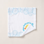 Boy Watercolor Rubber Duck Badhandtuch Set (Waschlappen)