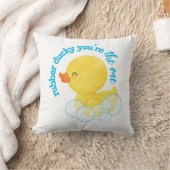 Boy Watercolor Rubber Ducky Du bist der Eine Kissen (Decke)