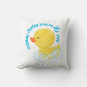 Boy Watercolor Rubber Ducky Du bist der Eine Kissen (Vorderseite)