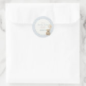 Boy We Can Bearly Wait Teddy Bear Envelope Seal Runder Aufkleber (Tasche)