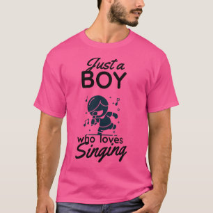 Boy Who Lieben Singen Karaoke Singer Music T-Shirt
