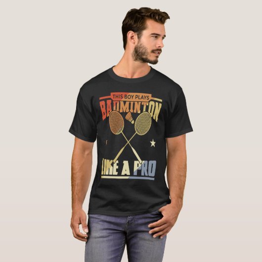 Boy Who Plays Badminton T-Shirt (Vorne ganz)