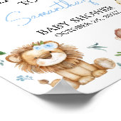 Boy Wild One Safari Baby Dusche Willkommen Poster (Ecke)