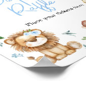 Boy Wild One Safari Baby Dusche Windeln Raffle Poster (Ecke)