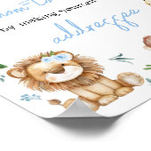 Boy Wild One Safari Baby Shower Envelope Station Poster (Ecke)