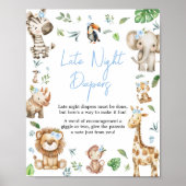 Boy Wild One Safari Kinderdusche Spätabenteuer Poster (Vorne)