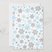 Boy Winter Onederland Einladung zum ersten Geburts (Rückseite)