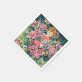 Boy With Red Peony Blume (von Robert Reid) Serviette (Ecke)