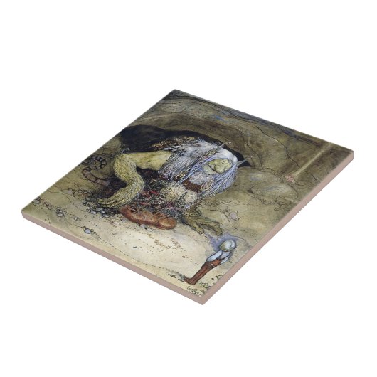 "Boy with Troll" von John Bauer Fliese (Seite)