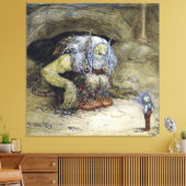 "Boy with Troll" von John Bauer Leinwanddruck (Insitu (Wohnzimmer))