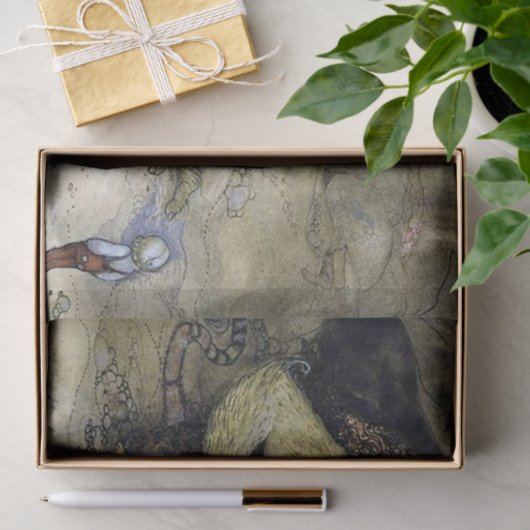 "Boy with Troll" von John Bauer Seidenpapier (Geschenk)