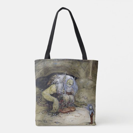 "Boy with Troll" von John Bauer Tasche (Rückseite)