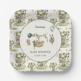 Boy Woodland Animals Baby Shower  Pappteller