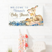 Boy Woodland Deer Baby Dusche Banner (Insitu)
