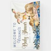 Boy Woodland Deer Baby Dusche Banner (Vertikal)