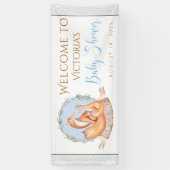 Boy Woodland Fox Fall Winter Baby Showbanner Banner (Vertikal)