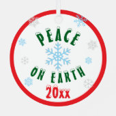 Boy Yearly Christmas Orange  Car Ornament Aus Metall (Rückseite)