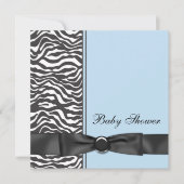 Boy Zebra Baby Shower Einladung (Vorderseite)
