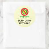 Boycott BP Runder Aufkleber (Tasche)