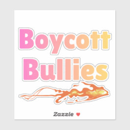 Boycott Bullies – Gradient Pink Yellow Aufkleber