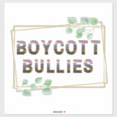 Boycott Bullies Sticker 2 (Blatt)