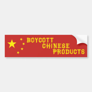 Boycott Chinese Products Autoaufkleber