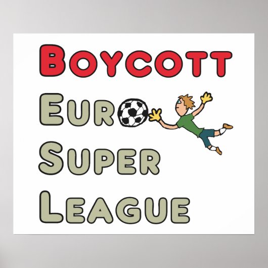 Boycott European Super League Poster (Vorne)