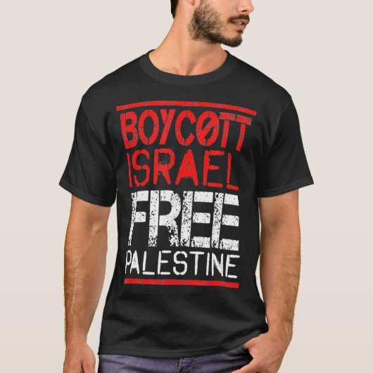Boycott Israel Free Palestine Gaza War Awareness T-Shirt (Vorderseite)