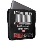 Boycott Israel Güter vermeiden Barcode 729 Laptopschutzhülle (Vorne Rechts)