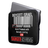 Boycott Israel Güter vermeiden Barcode 729 Laptopschutzhülle (Vorderseite Links)