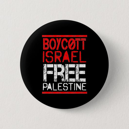 Boycott Israel Palestine Gaza War Awareness Button (Vorderseite)