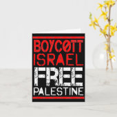 Boycott Israel Palestine Gaza War Awareness Karte (Gelbe Blume)
