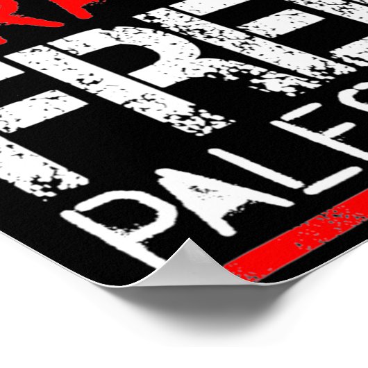 Boycott Israel Palestine Gaza War Awareness Poster (Ecke)