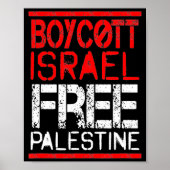 Boycott Israel Palestine Gaza War Awareness  Poster (Vorne)