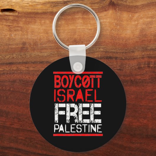 Boycott Israel Palestine Gaza War Awareness  Schlüsselanhänger (Vorderseite)