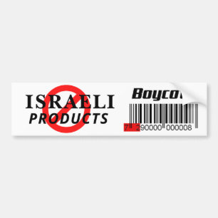 BOYCOTT ISRAELI-PRODUKTE AUTOAUFKLEBER