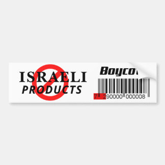 BOYCOTT ISRAELI-PRODUKTE AUTOAUFKLEBER