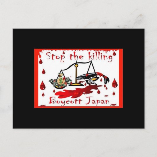 Boycott Japan! Postkarte (Vorderseite)