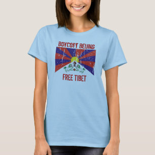Boycott Peking Free Tibet T - Shirt - kundenspezif
