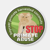 Boycott Primate-Harvested Coconuts Magnet (Vorne)