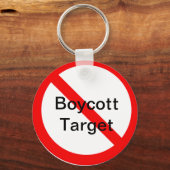 Boycott Target Schlüsselanhänger (Rückseite)