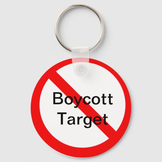 Boycott Target Schlüsselanhänger (Rückseite)