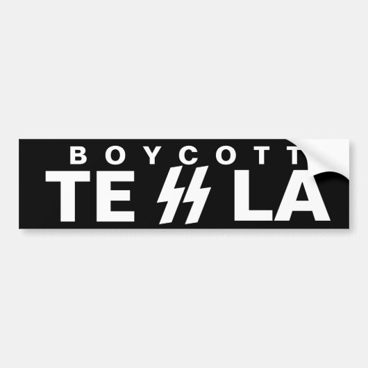 BOYCOTT TESLA AUTOAUFKLEBER (Vorne)