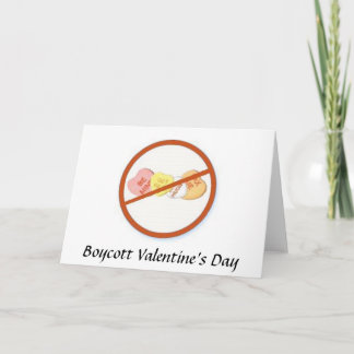 Boycott Valentinstag Feiertagskarte