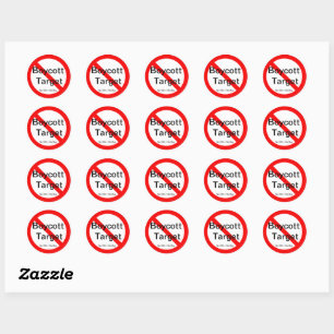 Boycott-Zielkleber Runder Aufkleber