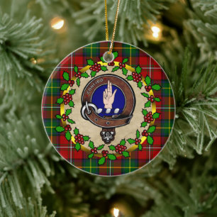 Boyd Clan Abzeichen & Tartan Personalisiert Xmas Keramik Ornament