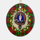 Boyd Clan Abzeichen & Tartan Personalisiert Xmas Keramik Ornament (Links)