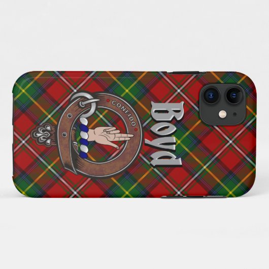 Boyd Clan Abzeichen & Tartan Phone Case (Rückseite (Horizontal))