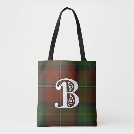 Boyd Clan Tartan Monogram Tasche (Vorderseite)