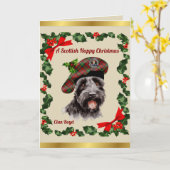 Boyd Scottie Dog Personalisiert Xmas Card Karte (Gelbe Blume)